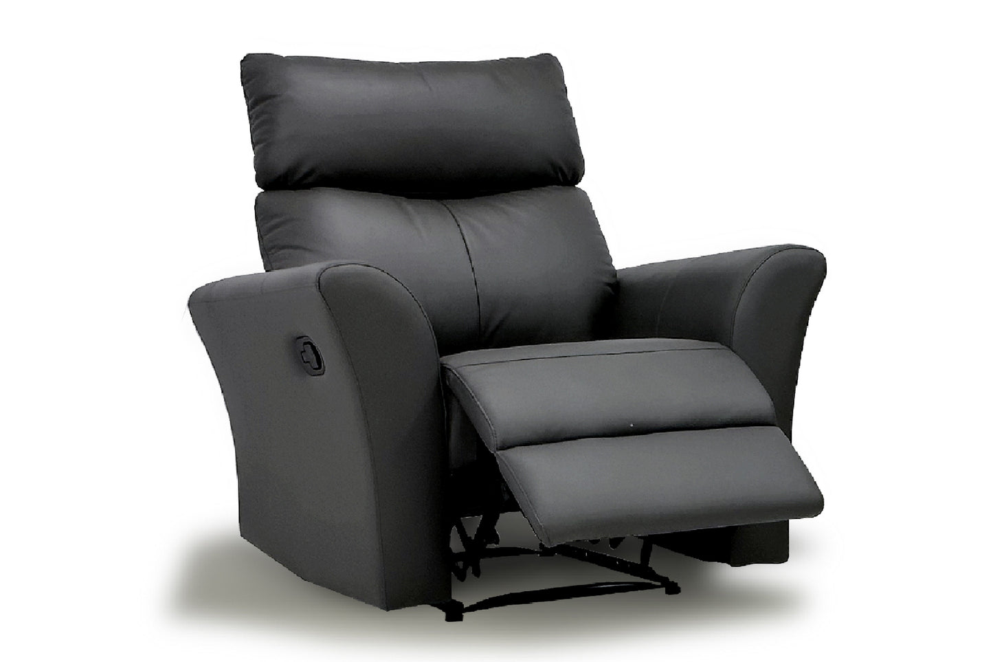 ELISE Genuine Leather 2+3 Seater Plus Recliner Sofa Set (Dark Grey)