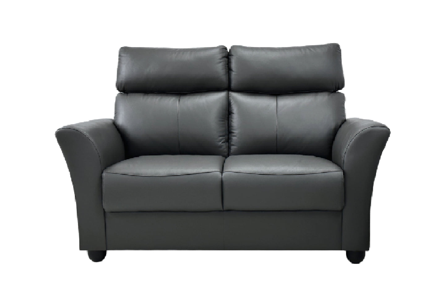 ELISE Genuine Leather 2+3 Seater Plus Recliner Sofa Set (Dark Grey)