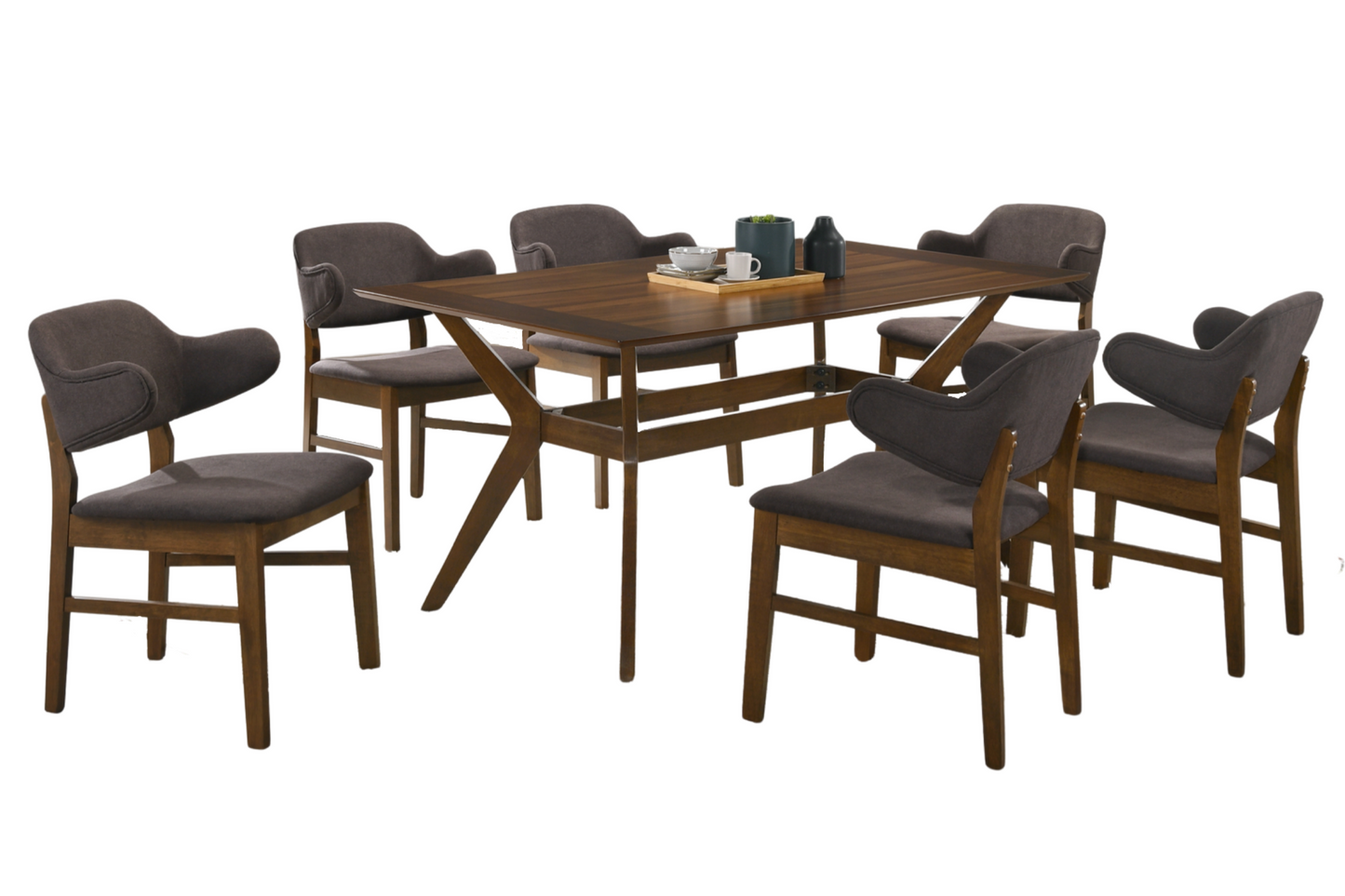 CHICARBOR 6-Seater Wooden Dining Set