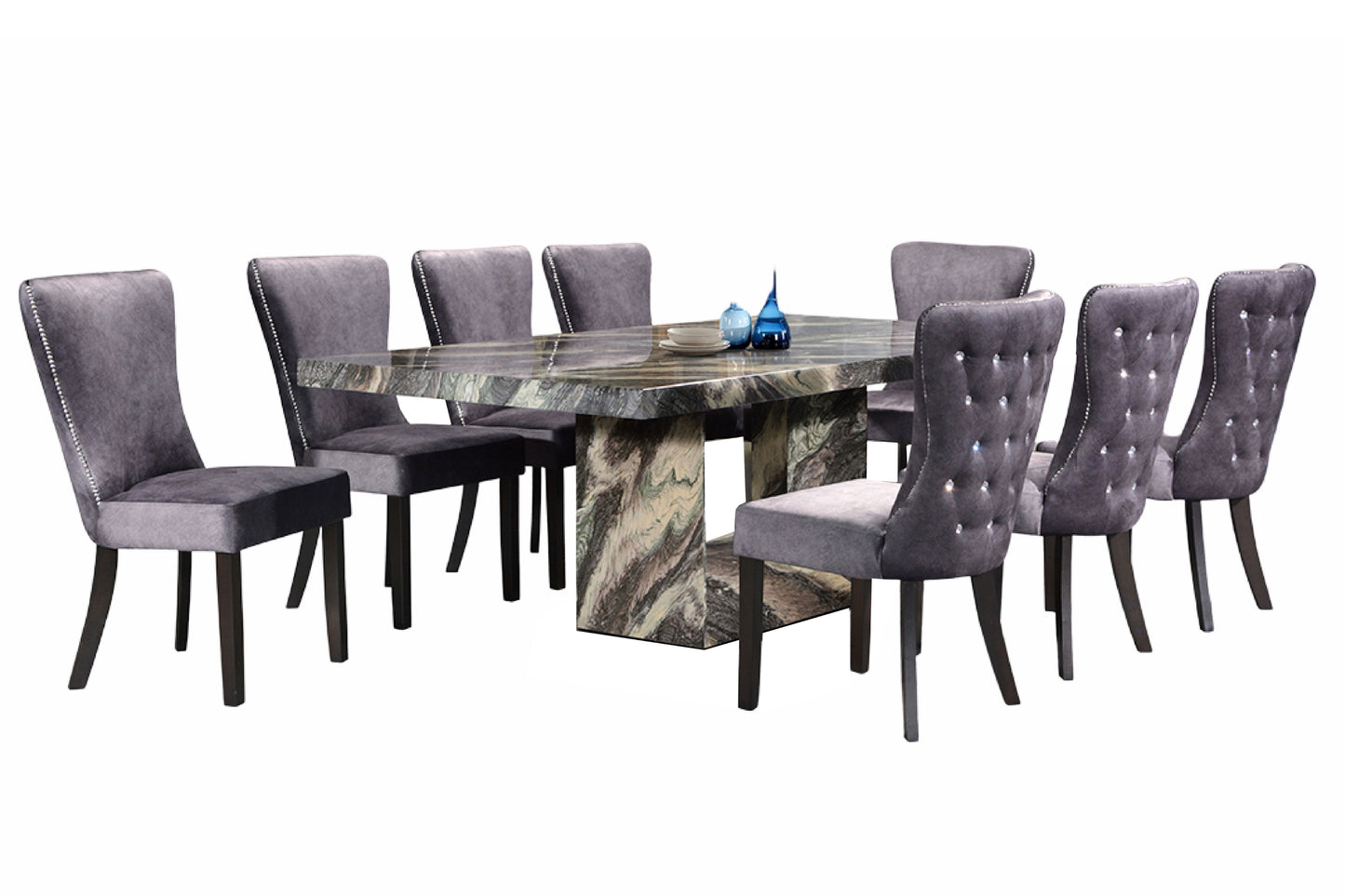 REGAL 7ft Rectangle 8-Seater Marble Dining Set