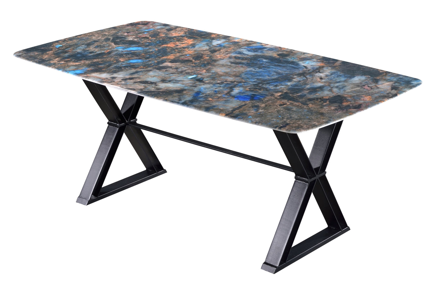 Indian Ocean 6ft Rectangle 6-Seater Marble Dining Set
