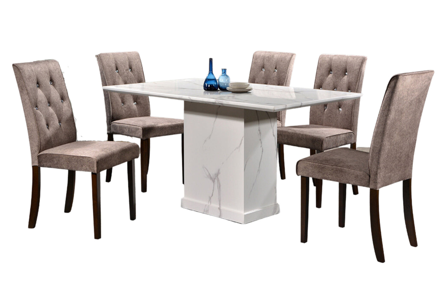ANTONIO 4.6ft Rectangle 6-Seater Marble Dining Set