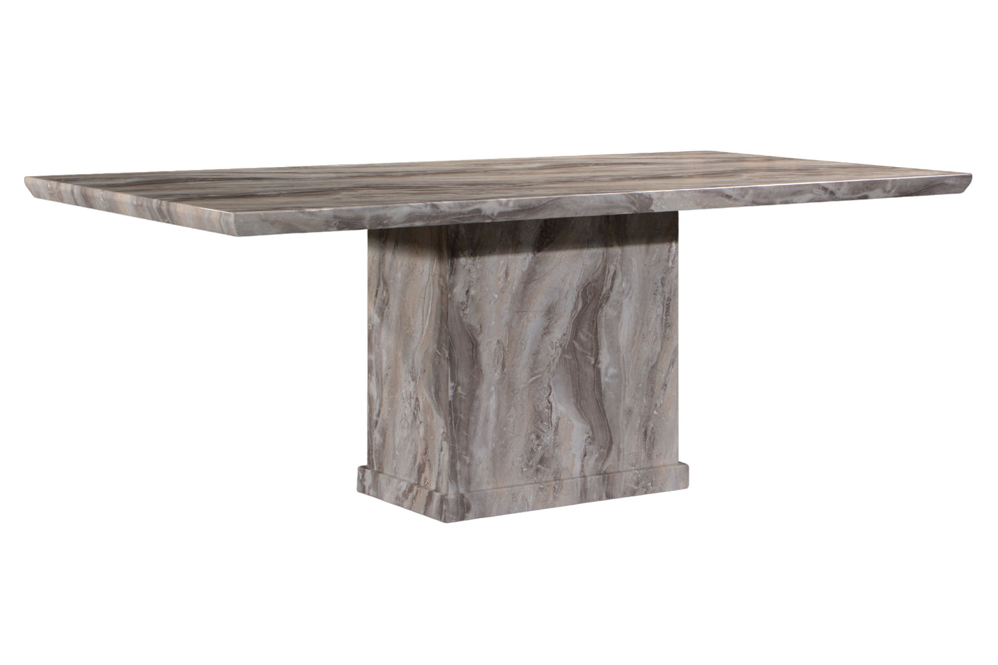 MARCO 4.6ft Rectangle 6-Seater Marble Dining Set