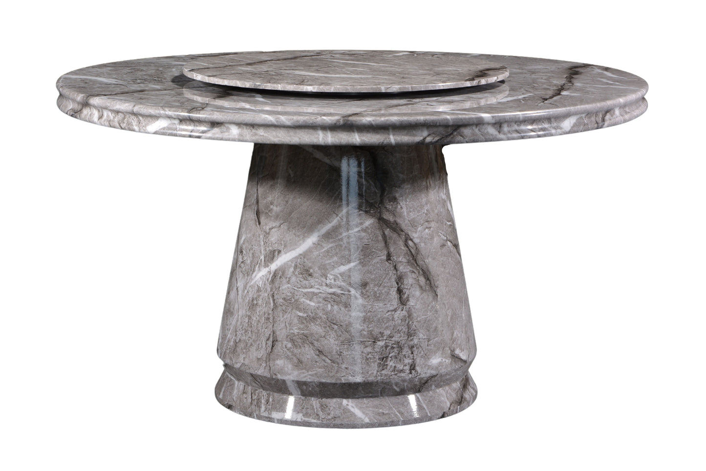 AURELIO 6-Seater Round Marble Dining Set