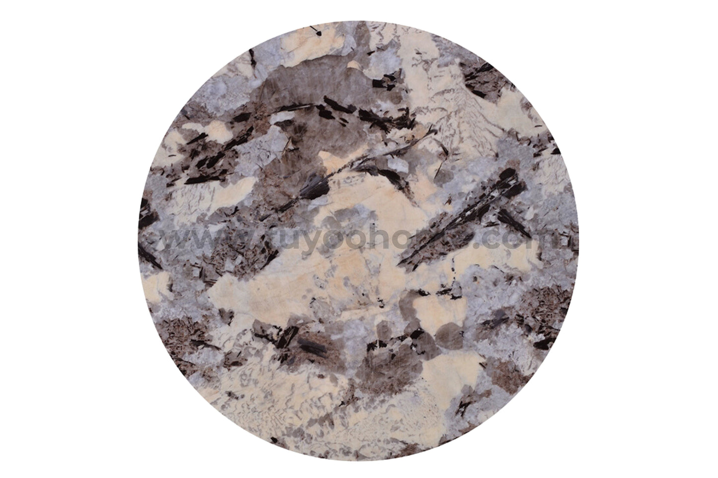 ZETA Round Marble Dining Table with Ashwood Base