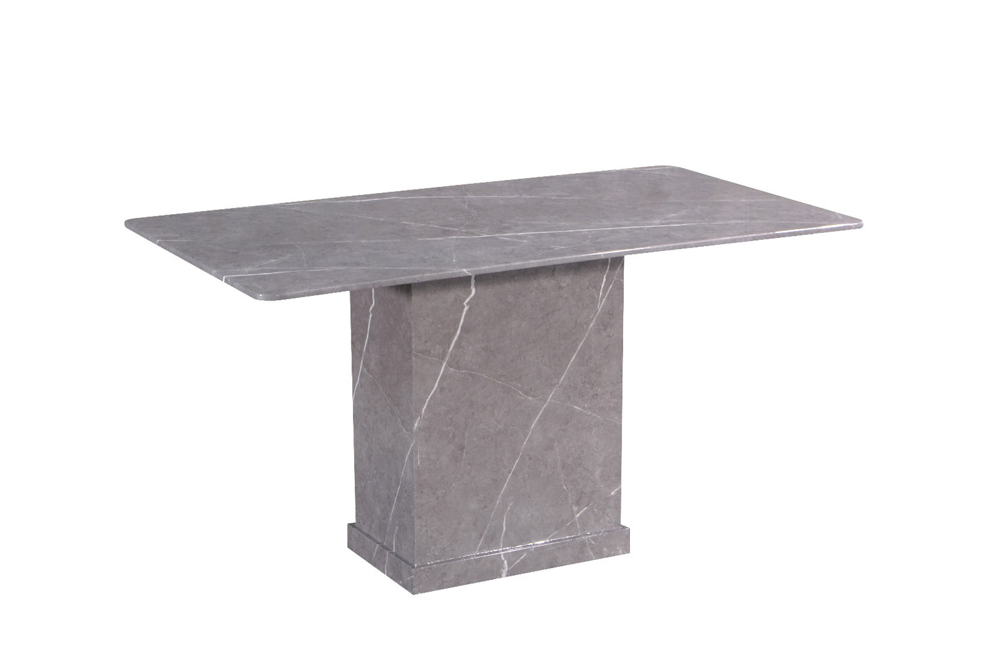 KAYDEN 4.6 ft Rectangle 6-Seater Marble Dining Set