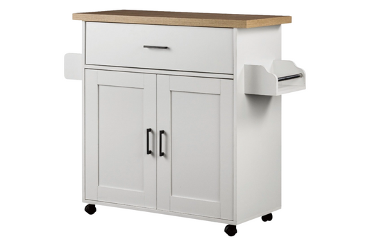 CASA Table Trolley White Cabinet