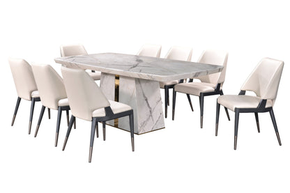 ELEANOR II 7ft Rectangle 8-Seater Marble Dining Set
