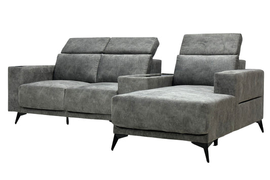 Graceful Harbor L-Shape Fabric Sofa