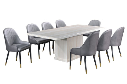 LORENZO 7ft Rectangle 8-Seater Marble Dining Set