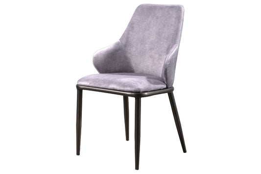 BELLA Fabric Dining Chair with Metal Gun Leg