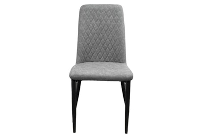 ISOLA Grey Dining Chair with Metal Gun Leg