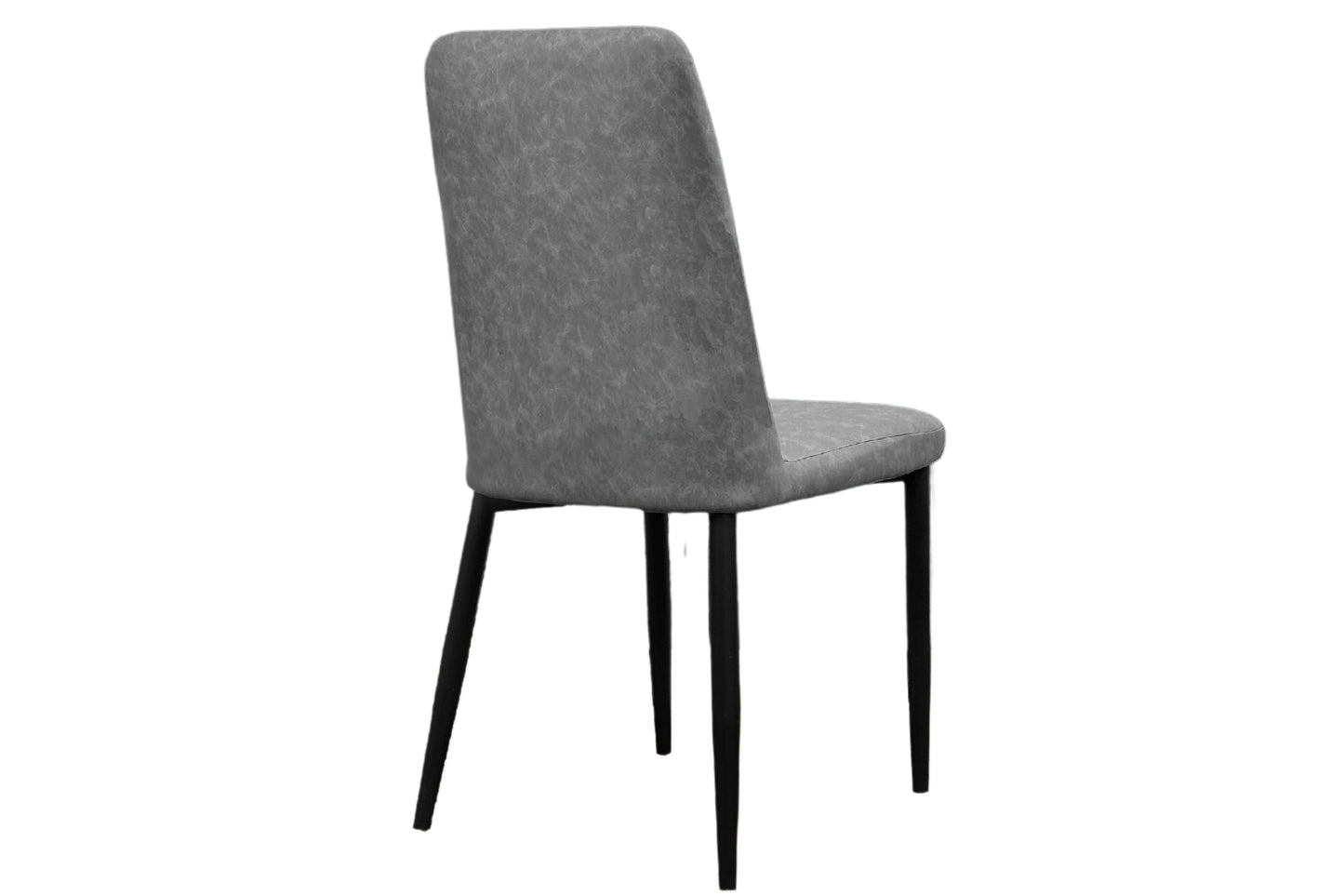 ISOLA Grey Dining Chair with Metal Gun Leg