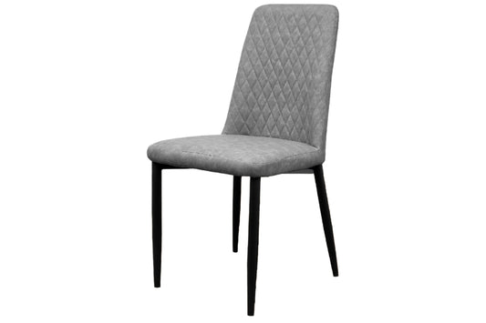 ISOLA Grey Dining Chair with Metal Gun Leg