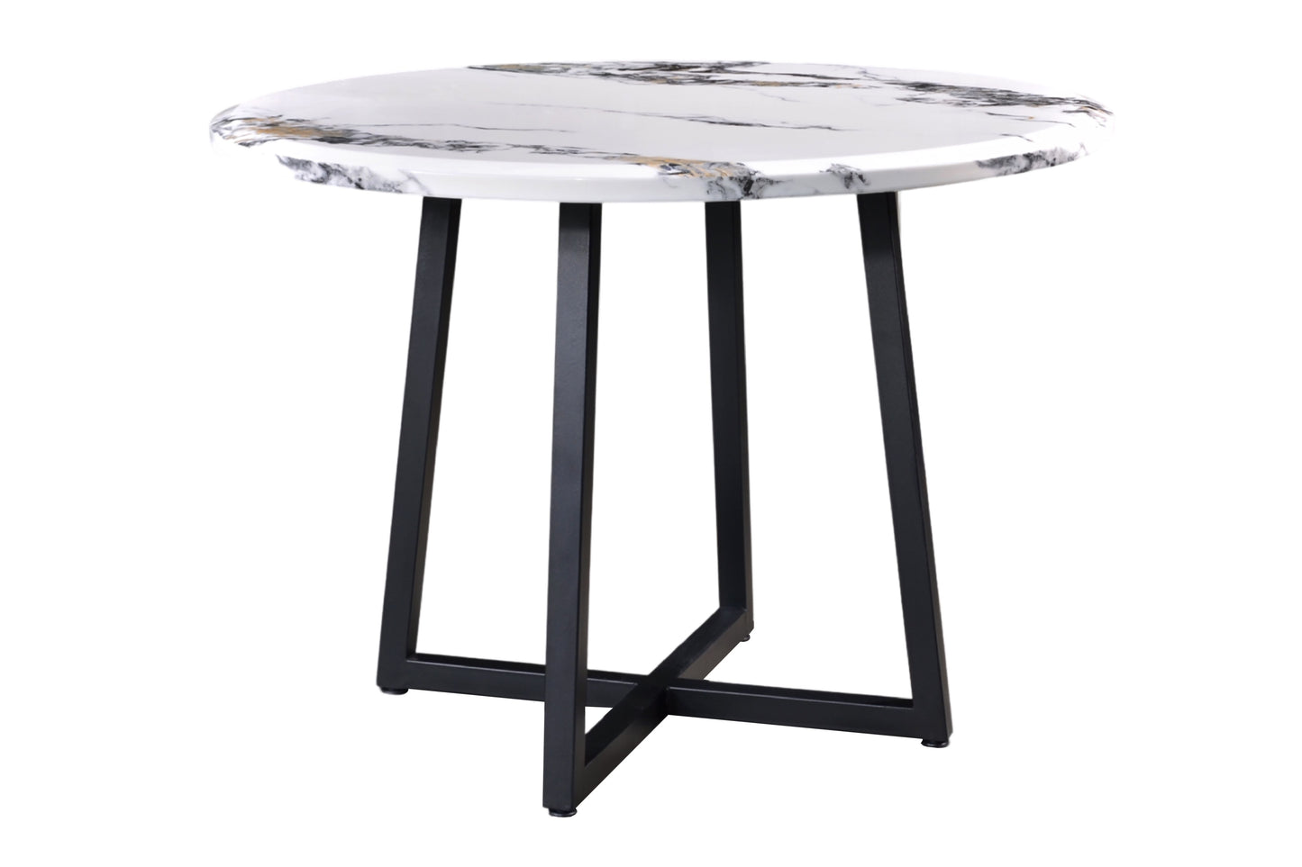 CAVEN 3.5ft Round 4-Seater Marble Dining Set