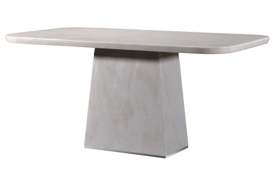 MILANO 5.3ft Rectangle Marble Dining Table with Laminated Marble Base