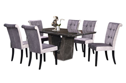 MARTINA 5.3ft Rectangle 6-Seater Marble Dining Set