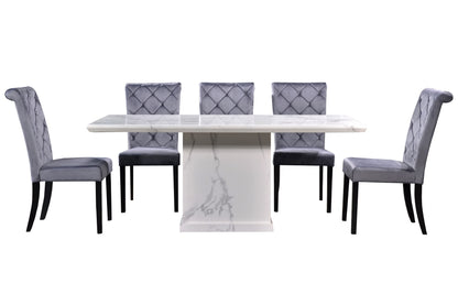 ANTONIO 6ft Rectangle 8-Seater Marble Dining Set