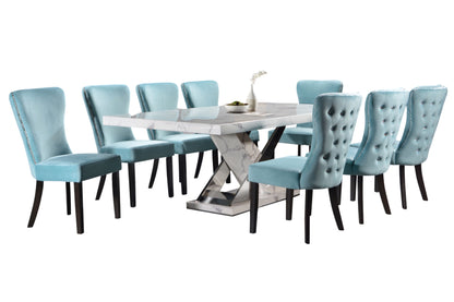 X Series 7ft Rectangle 8-Seater Marble Dining Set