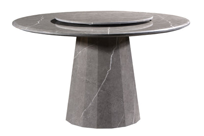 GABRIELLA 6-Seater Round Marble Dining Set