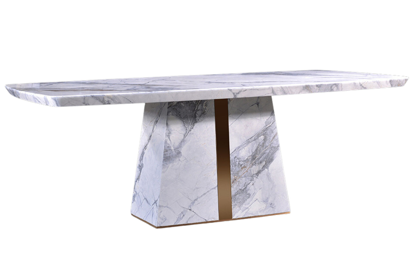 MAVUS 7ft Rectangle Marble Dining Table