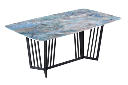 Arctic 6ft Rectangle 6-Seater Marble Dining Set