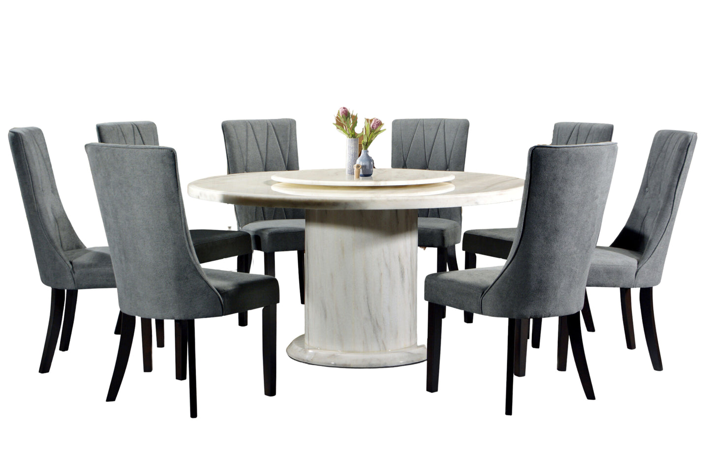 BOLZANO Round Natural Marble Dining Table